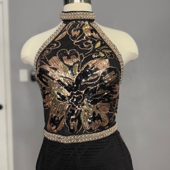 12th Tribe Like Gold Dust Sequin Fringe Dress, S - Picture 2 of 6